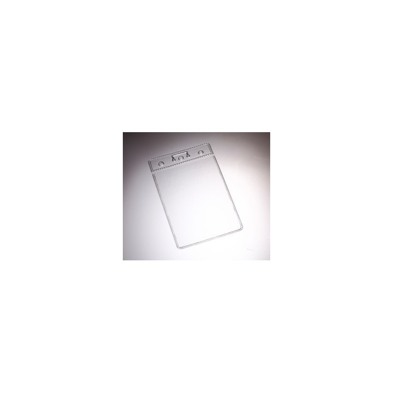 Porte badge vertical souple transparent