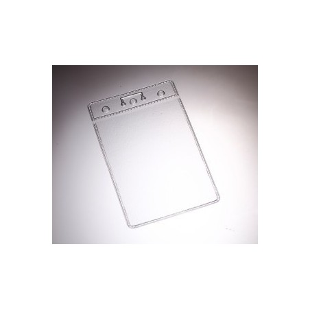 Porte badge vertical souple transparent